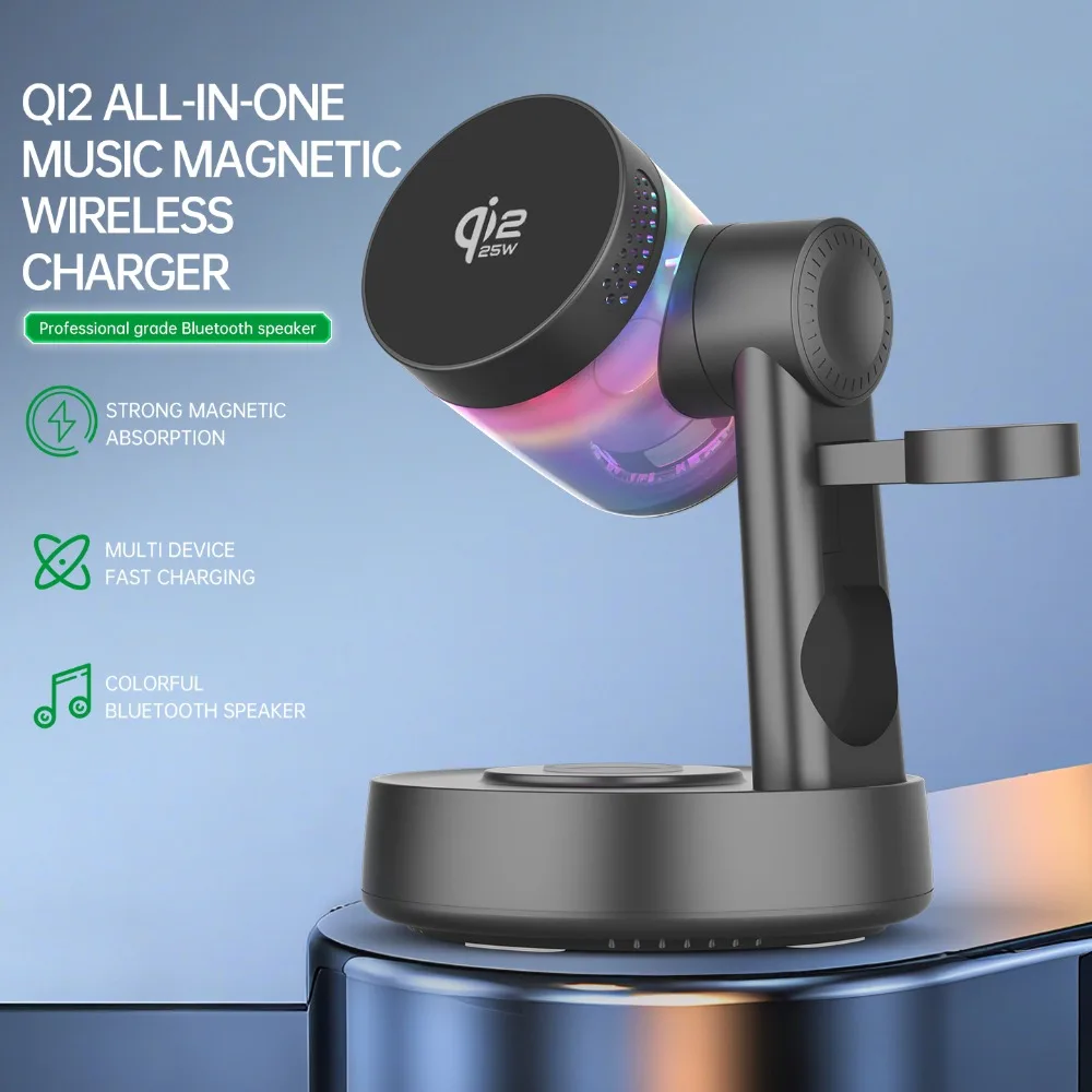 Smartwatch Watches Compatible With Iphone - Qi2 25W RGB-Licht Magnetisches Kabelloses Ladegerät