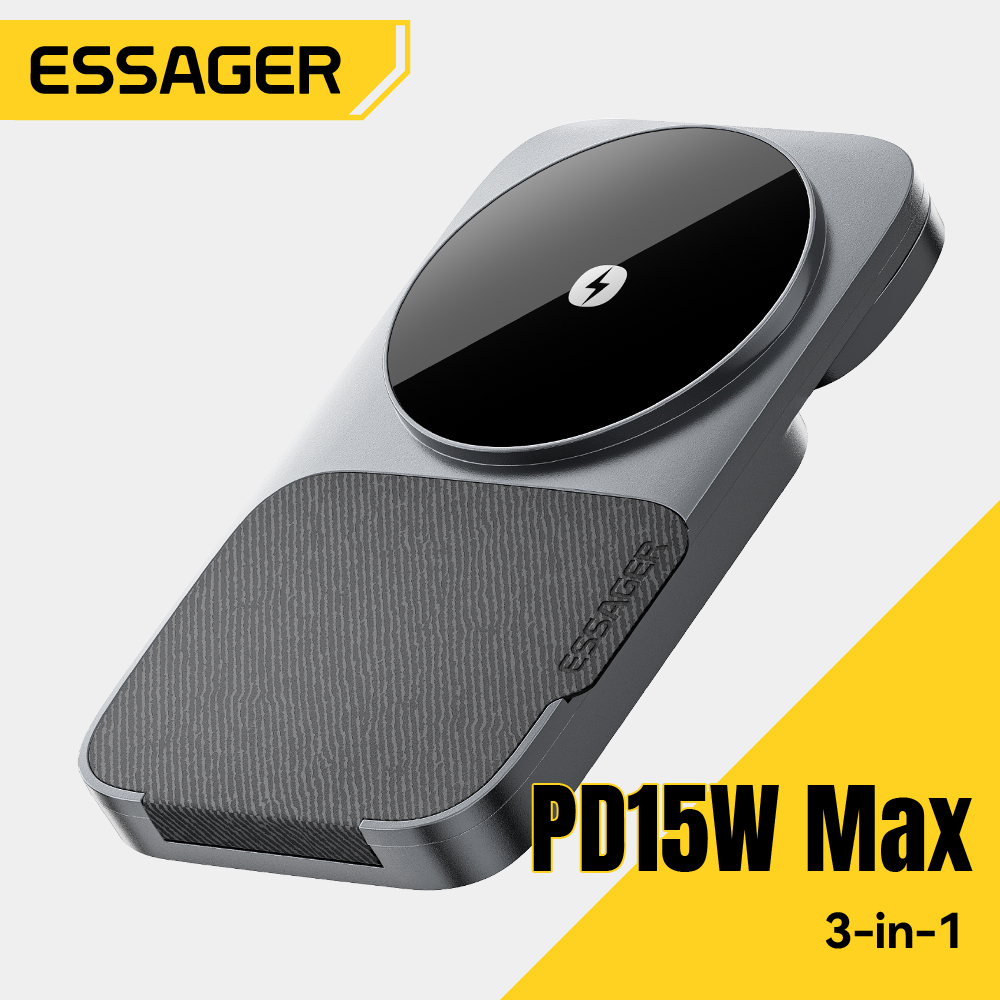 Smartwatch Watches Compatible With Iphone - Essager 3-in-1 tragbarer faltbarer kabelloser Ladeständer