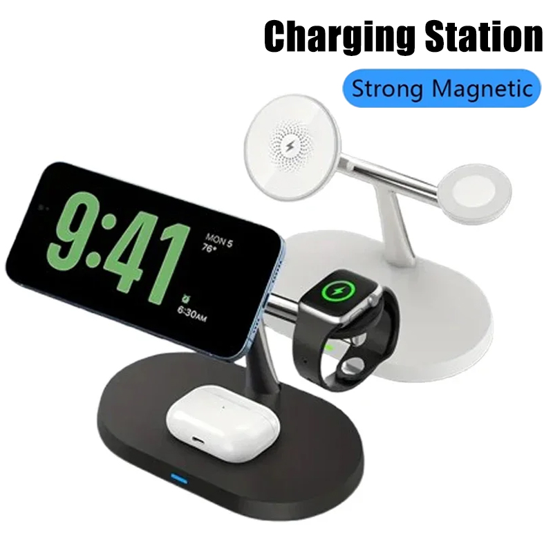 Smartwatch Watches Compatible With Iphone - 3-in-1 Opansten Magnetisches Kabelloses Ladegerät für