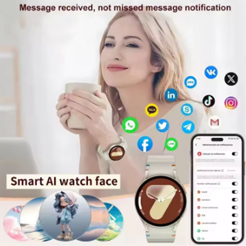 Smartwatch Watches For Women With Gps - Smartwatch für Herren und Damen, HD-AMOLED-Sprachanruf,