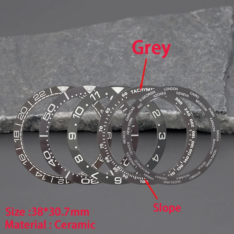 Watches Omega - 38*30,7mm Imitation Meteorit Grau Keramik-Lünetteneinlage Uhrenzubehör