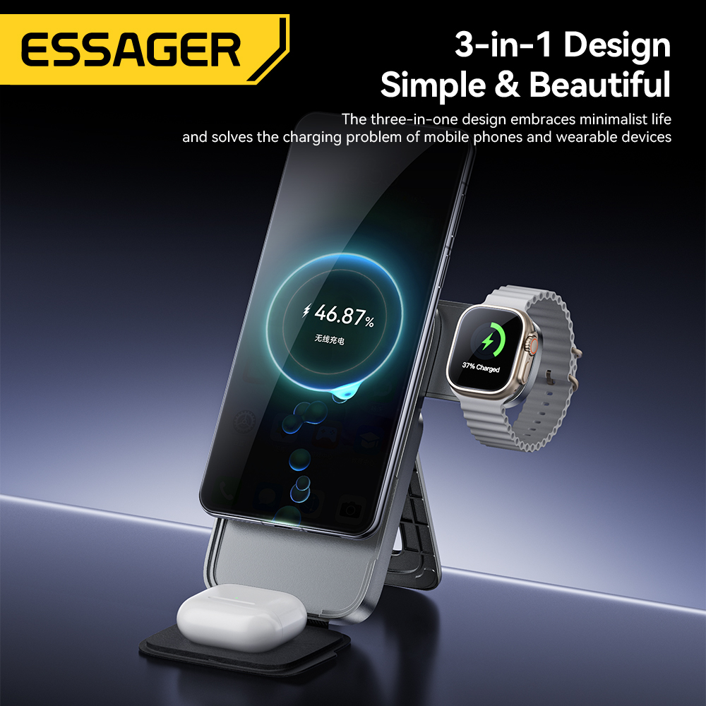 Essager 3-in-1 tragbarer faltb – Smartwatch Watches Compatible With Iphone Bewertung und Preis