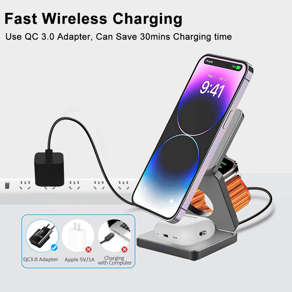 3-in-1 faltbarer magnetischer  – Smartwatch Watches Compatible With Iphone Bewertung und Preis